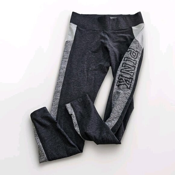 PINK Victoria's Secret Ultimate Leggings Womens M Heathered Gray Pockets Stretch - Picture 9 of 13